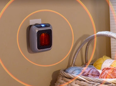 Handy Heater® Turbo Heat radiates heat right from the outlet